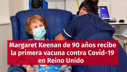 Mujer  de 90 años recibe la primera vacuna contra Covid-19 en Reino Unido