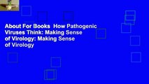 About For Books  How Pathogenic Viruses Think: Making Sense of Virology: Making Sense of Virology