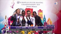 Les Français Vanessa James et Morgan Ciprès ont remporté pour la première fois de leur carrière le titre de champions d'Europe de patinage artistique