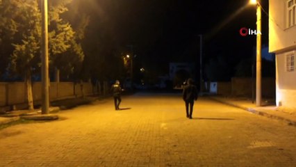 Gece bekçileri Suriye sınırında drone ile uyuşturucu avına çıktı