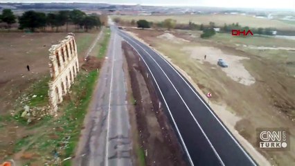 Tarihi yapının korunması için yol 'kaydırıldı' | Video