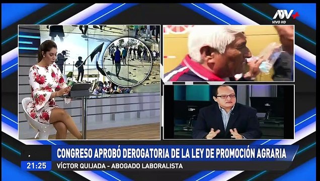 Alicia Retto actualizando las noticias del dia en Punto de vista - atv+ noticias