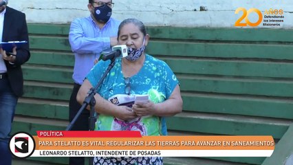 Para Stelatto es vital regularizar las tierras para avanzar en saneamientos