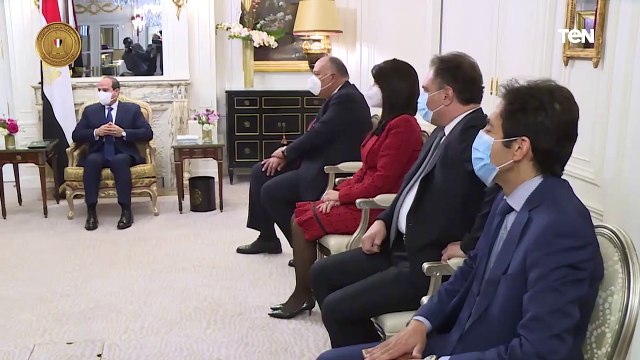 لقاء السيد الرئيس مع سكرتير عام منظمة التعاون الاقتصادي والتنمية والرئيس التنفيذي لشركة داسو