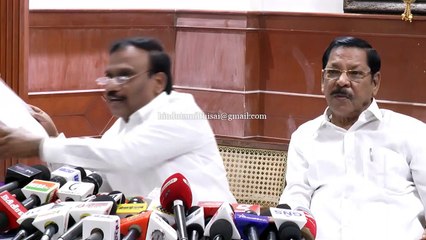 சென்னை அண்ணா அறிவாலயத்தில் திமுக துணைப் பொதுச்செயலாளர் ஆ.ராசா பத்திரிக்கையாளர் சந்திப்பு