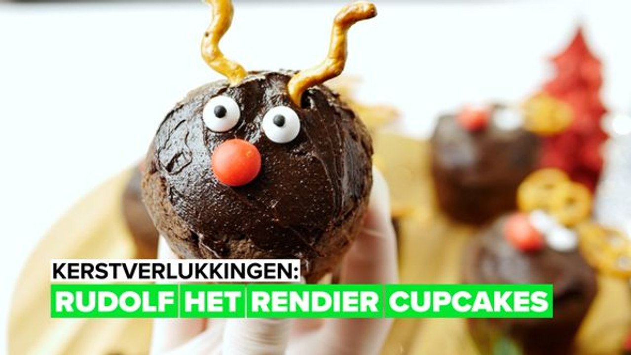 Kerstlekkernijen: Rendier cupcakes