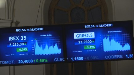El Ibex 35 cierra con ligeros avances en los 8.235 puntos