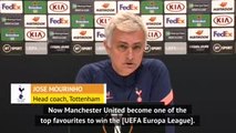 Mourinho names Man United as 'top favourites' for Europa League title