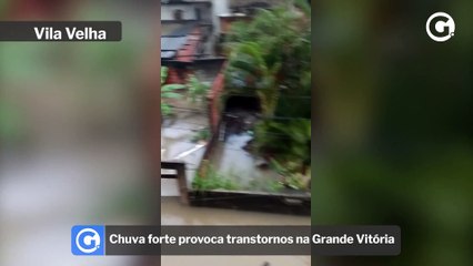 Download Video: Chuva forte provoca transtornos na Grande Vitória