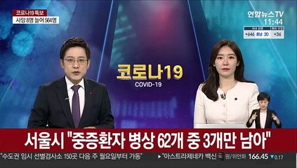 서울시 "현재 중증환자 병상 62개 중 3개만 남아"