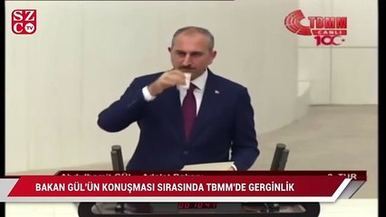 Bakan Gül'ün konuşması sırasında TBMM'de gerginlik