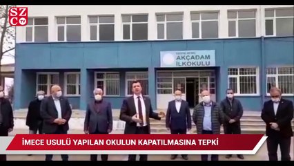 İmece usulüyle tadilatı yapılan okulun kapatılması tepki çekti