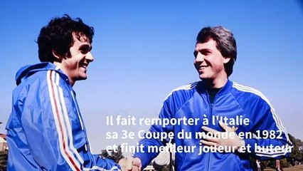 Paolo Rossi, héros italien du Mondial de foot 82, est mort à 64 ans