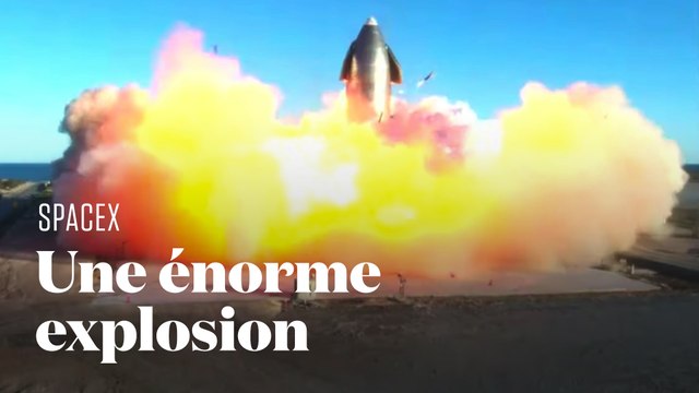 L'impressionnant crash du prototype de Starship, la fusée de la société SpaceX d'Elon Musk