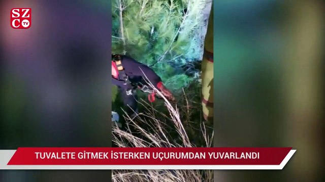 Tuvalete gitmek isterken uçurumdan aşağı yuvarlandı