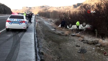 Buzlanma nedeniyle meydana gelen iki ayrı kazada 1 kişi yaralandı