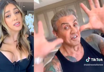 Sylvester Stallone dances on Tik Tok with his daughter Sistine