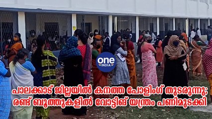 പാലക്കാട് ജില്ലയിൽ കനത്ത പോളിംഗ് തുടരുന്നു | Oneindia Malayalam