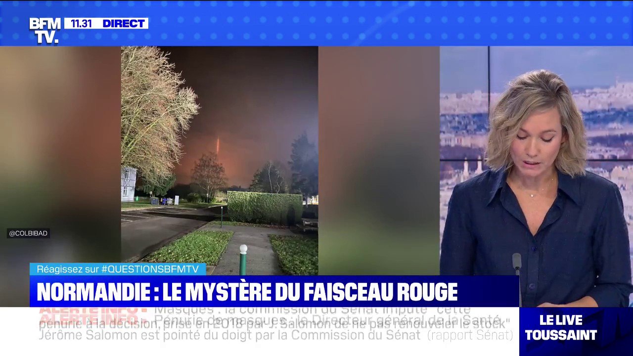 Quel était ce mystérieux faisceau rouge dans le ciel de Normandie mercredi ? - BFMTV répond à vos questions