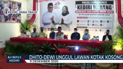 Pasangan Dhito-Dewi Unggul Melawan Kotak Kosong