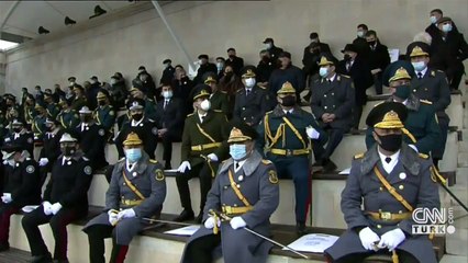 Son dakika... Bakü'de tarihi tören: Cumhurbaşkanı Erdoğan Azerbaycan'da | Video