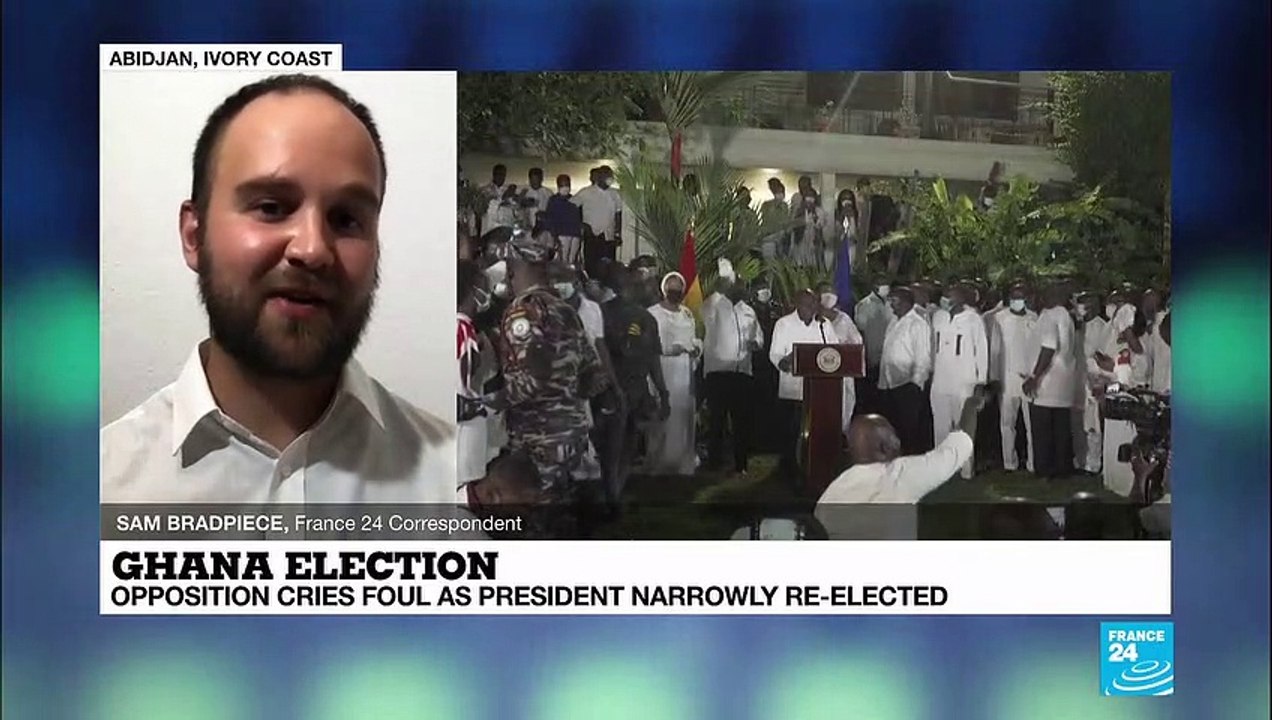 Ghana president narrowly re-elected as opposition rejects results