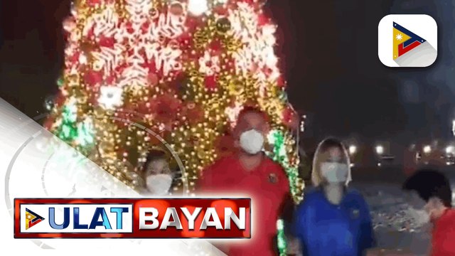 Giant Christmas tree sa San Juan City, pinailawan na ngayong gabi