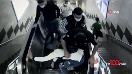 Taksim Metrosu’ndaki organize yankesiciler saniye saniye görüntülendi