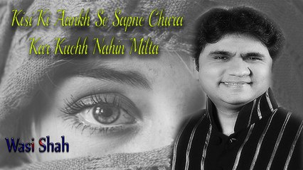 Kisi Ki Aankh Se Sapne Chura Kar Kuchh Nahin Milta | Wasi Shah | Poetry Junction
