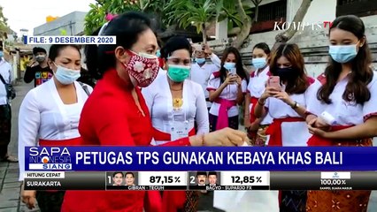 TPS di Banjar Kertasari Tampil Beda, Petugas Kenakan Kebaya Khas Bali yang Cantik!