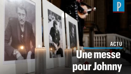 Download Video: Johnny Hallyday : une messe entre prières et rock, 3 ans après les obsèques du chanteur