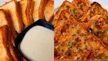 CHEESE GARLIC BREAD TOAST - cheese garlic bread toast | instant garlic bread recipe | chilli cheese toast recipe | Chef Amar