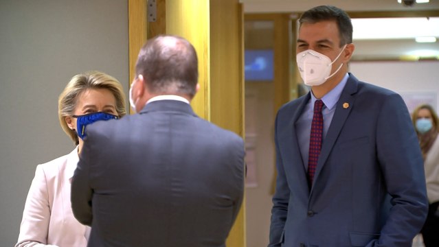 Sánchez durante la reunión del Consejo Europeo