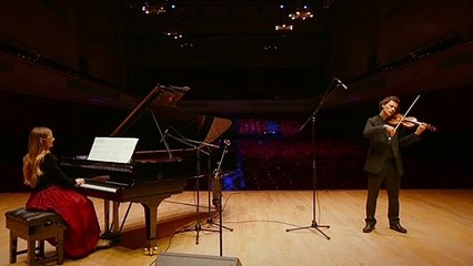 Christina Lawrie and Marcus Barcham-Stevens perform SilentNight at Dundee's Caird Hall