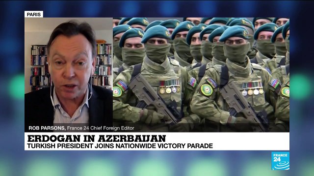 Erdogan in Azerbaijan: Turkish leader joins nationwide victory parade