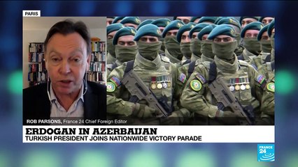 Erdogan in Azerbaijan: Turkish leader joins nationwide victory parade