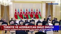 Bakü'de tarihi günde imzalar atıldı! Cumhurbaşkanı Erdoğan ile İlham Aliyev ortak basın açıklaması yaptı