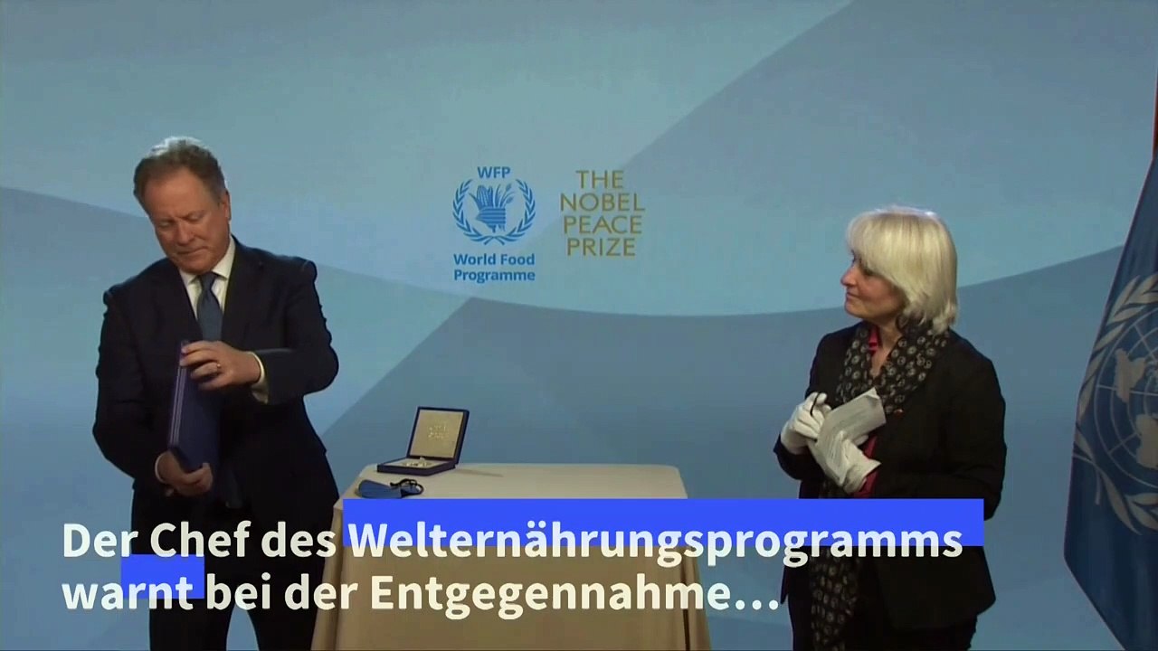 WFP-Chef warnt bei Verleihung von Friedensnobelpreis vor 'Hungerpandemie'