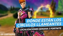 Conduce a través de Círculos Llameantes en Fortnite Semana 2 temporada 5 - localizaciones