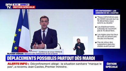 Olivier Véran: "N'utilisez pas le test comme une sorte de totem d'immunité" pour les fêtes de fin d'année