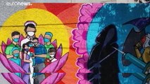 شاهد: لوحة جدارية بطول 100 متر تكريماً لممرضات المكسيك