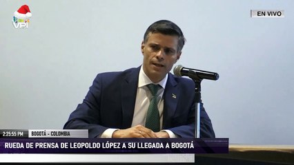 En Vivo desde Colombia - Rueda de prensa de Leopoldo López a su llegada a Bogotá