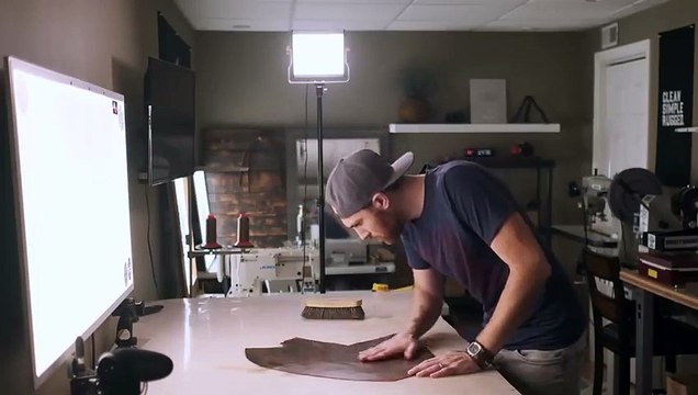 Making a HANDMADE Leather Flap Wallet - HYPER ASMR_(480P)