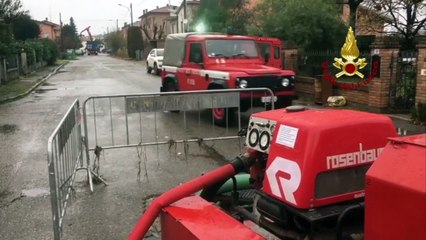 Nonantola (MO) - Esondazione Panaro, interventi di prosciugamento locali interrati (10.12.20)