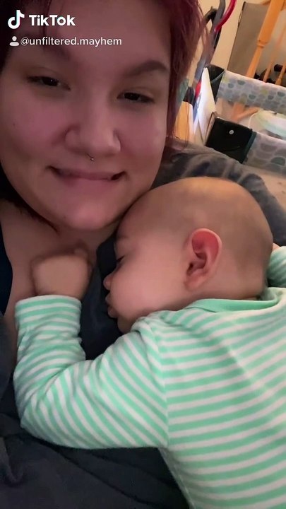 Sleepy Baby Doesn't Approve of Aunt's Baby Fever