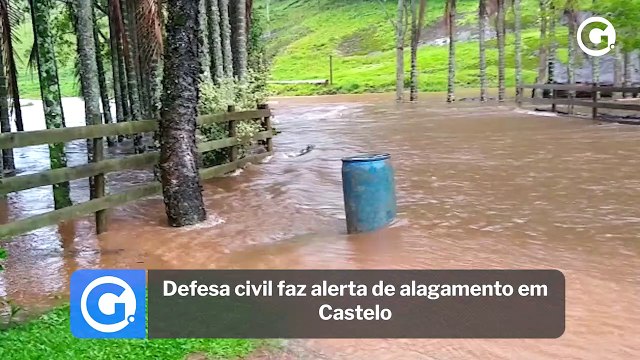 Defesa civil faz alerta de alagamento em Castelo