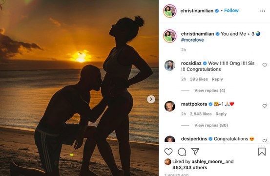 Christina Milian is pregnant with her third child, 10 months after welcoming her son