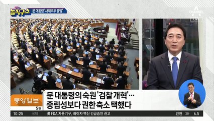 공수처법 통과되자…문 대통령 “새해벽두 출범 기대”