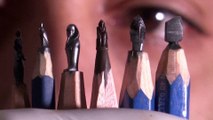 Mini masterpieces: artist carves pencil tips into tiny statues of Egyptian pharaohs