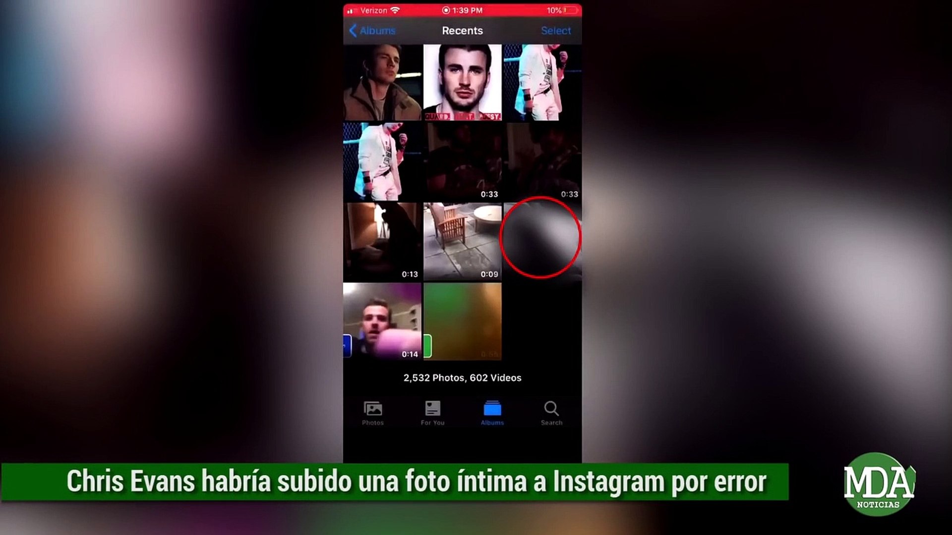 El PACK de NUEDES que CHRIS EVANS habría subido por error - FOTO ÍNTIMA